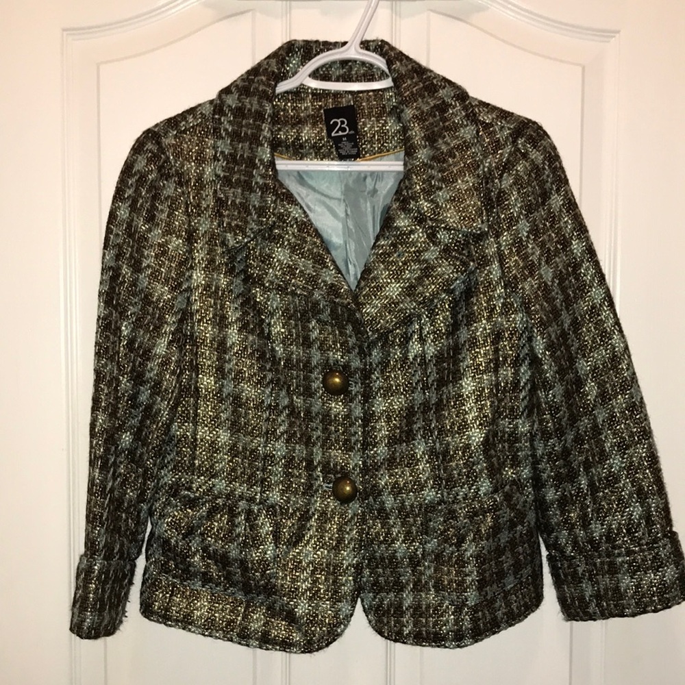 🧵 Teal & Beige Blazer